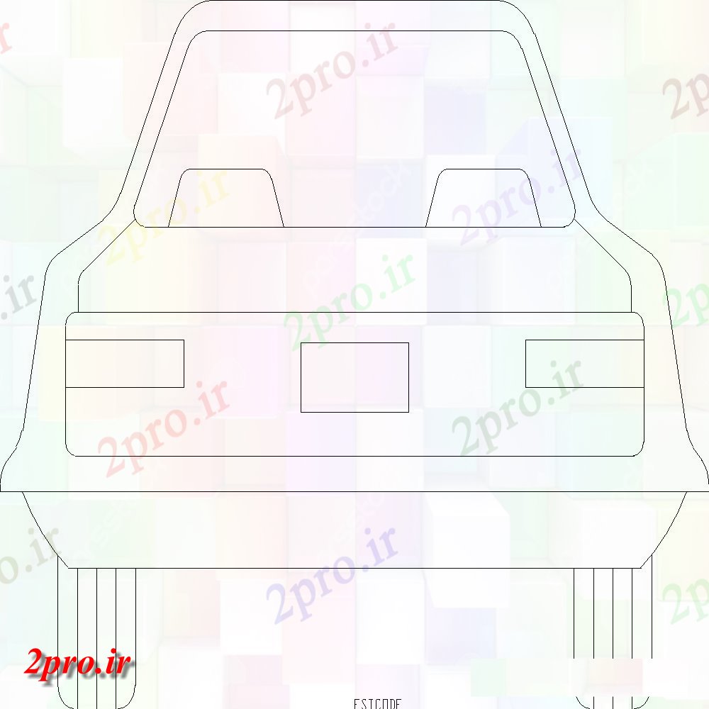 دانلود نقشه بلوک وسایل نقلیه خودرو خودرو  طرحی بلوک  (کد133387)