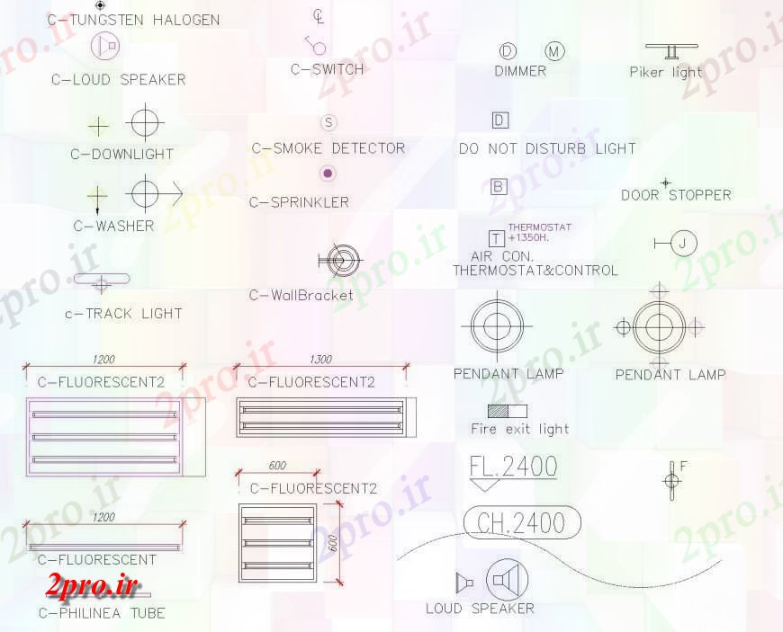 دانلود نقشه اتوماسیون و نقشه های برق نماد آتش   (کد133437)