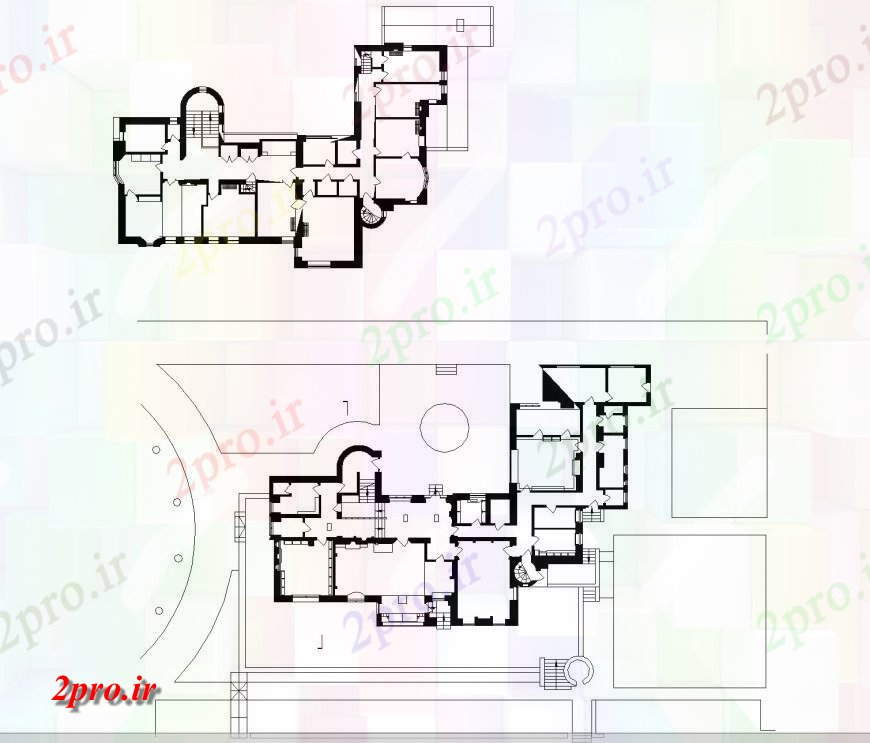 دانلود نقشه مسکونی ، ویلایی ، آپارتمان برنامه ریزی تپه auot مسکن 17 در 26 متر (کد133458)