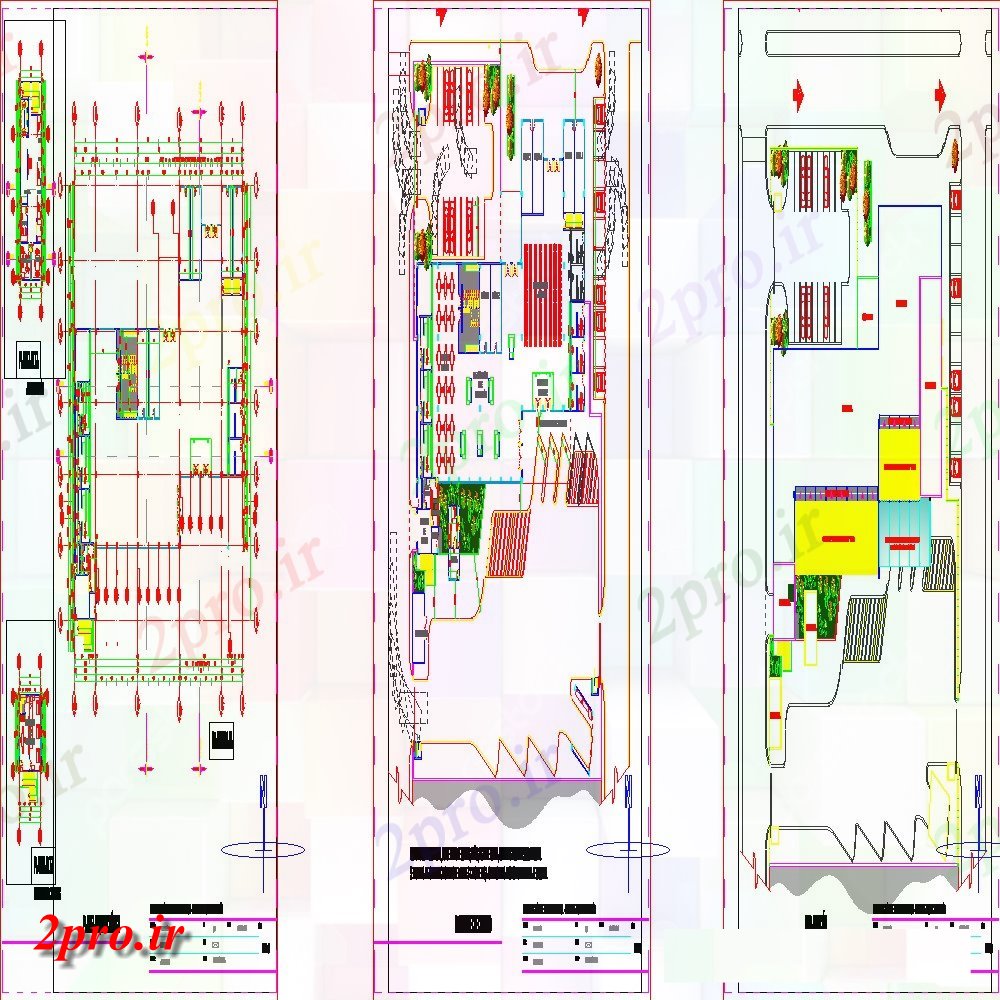 دانلود نقشه معماری معروف طرحی جزئیات معماری 18 در 36 متر (کد133536)