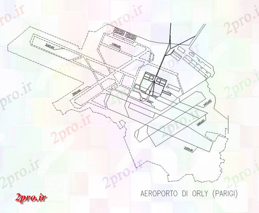 دانلود نقشه فرودگاه فرودگاه طرحی جزئیات ساختمان  طرح (کد133597)