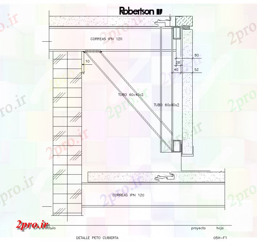 دانلود نقشه طراحی جزئیات ساختار طرحی ساخت و ساز یک جزئیات (کد133636)