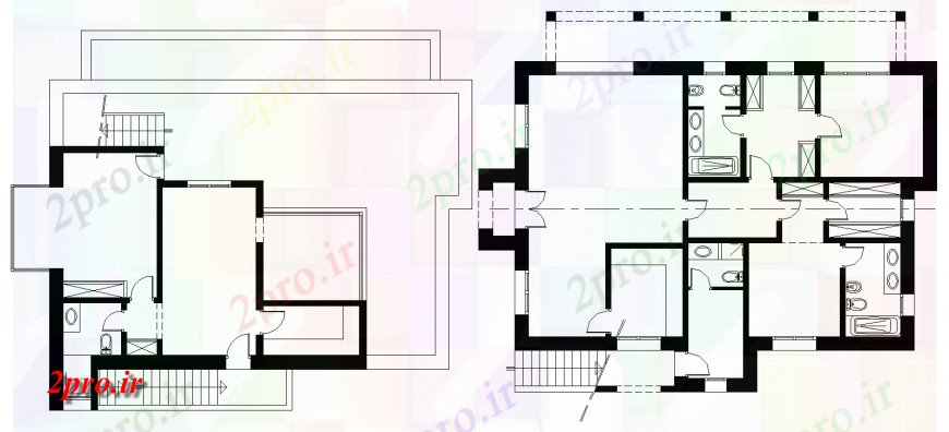 دانلود نقشه مسکونی ، ویلایی ، آپارتمان طرحی خانه با جزئیات و یک 12 در 15 متر (کد133658)