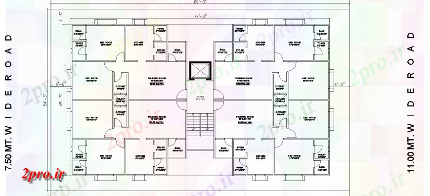 دانلود نقشه مسکونی ، ویلایی ، آپارتمان طرحی خانه با یک شرح از یک 12 در 21 متر (کد133665)