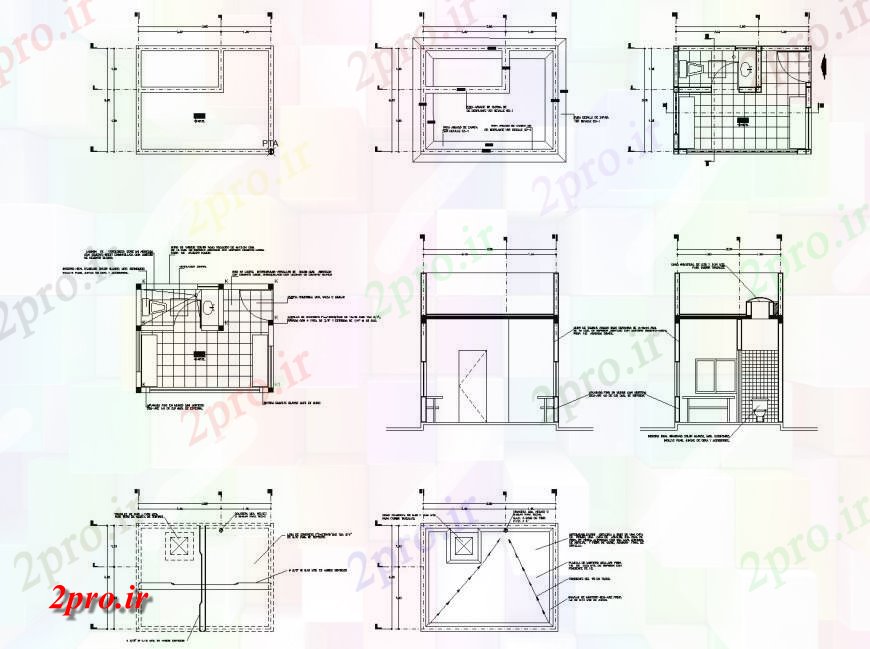 دانلود نقشه جزئیات میلگرد گذاریتقویت رکاب طرحی و بخش طرحی بندی  (کد133748)