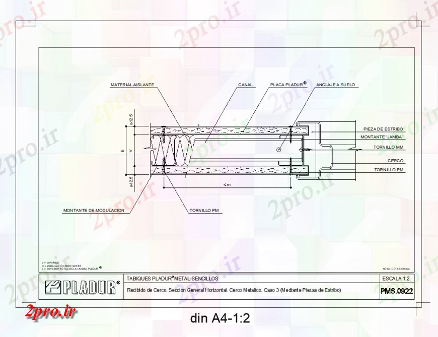 دانلود نقشه طراحی جزئیات ساختار گچ کاری فلزی  طرحی جزئیات ساختار (کد133801)