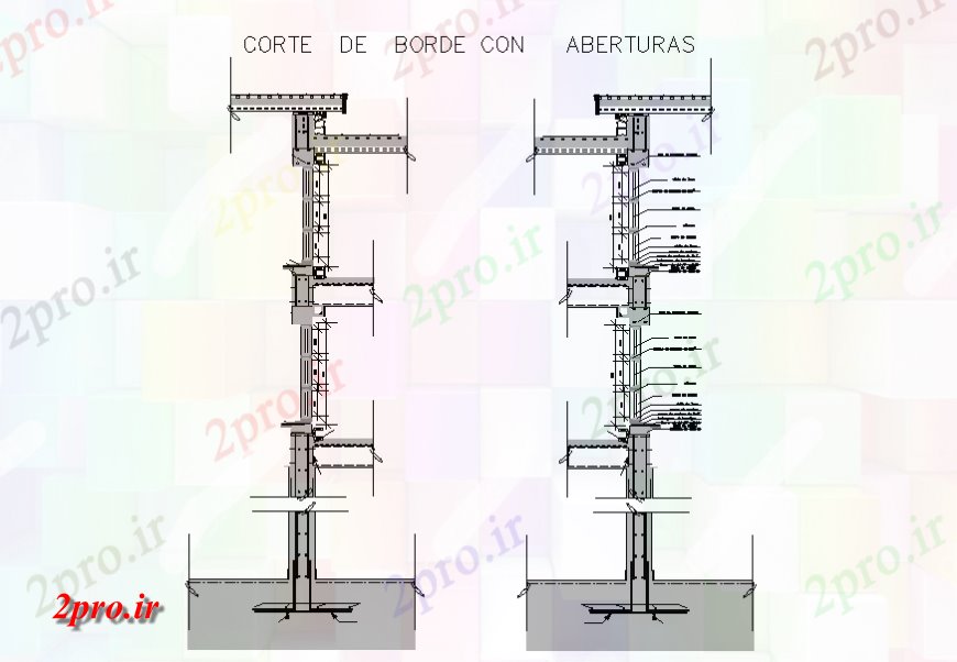 دانلود نقشه طراحی جزئیات ساختار جزئیات ساخت و ساز کات (کد133833)