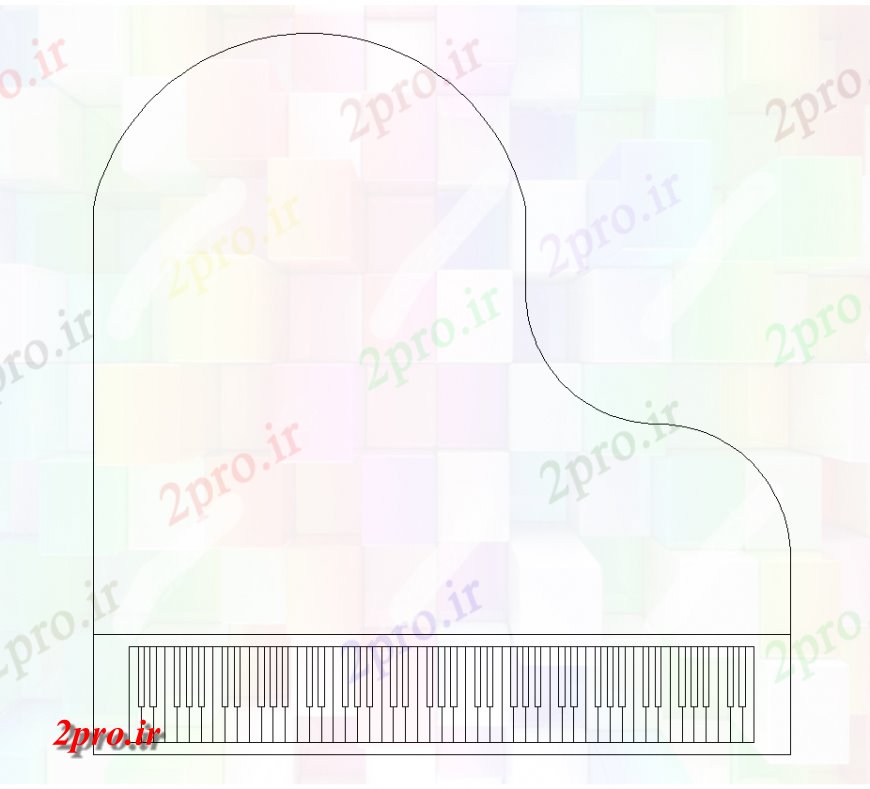 دانلود نقشه بلوک ، آرام ، نماد طرحی پیانو با ابزار موسیقی خانه نگه بلوک (کد133848)