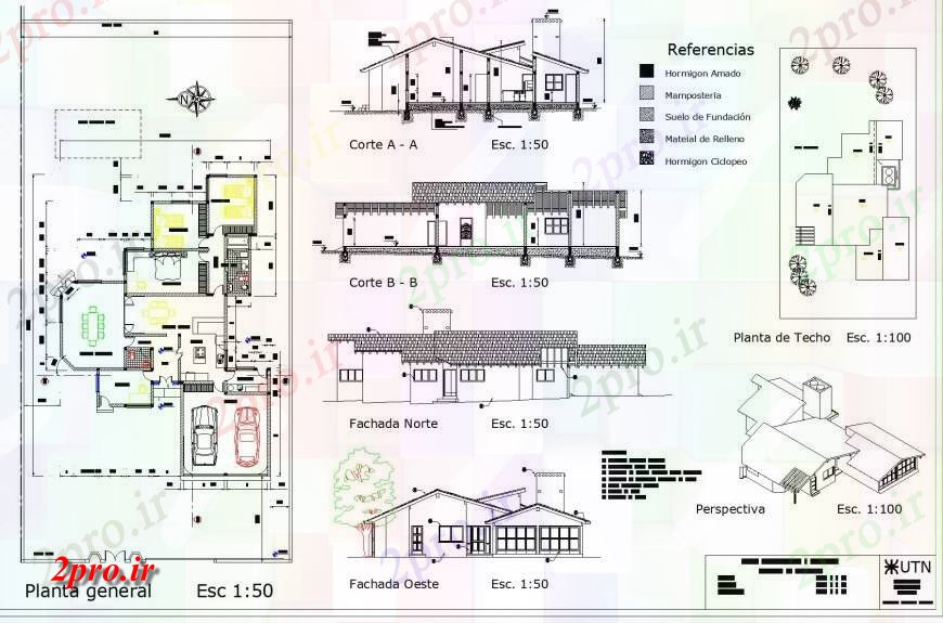 دانلود نقشه مسکونی  ، ویلایی ، آپارتمان  طرحی ویلایی، نما و بخش  چیدمان (کد133851)