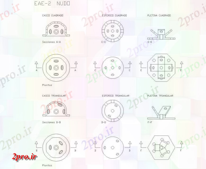 دانلود نقشه بلوک ، آرام ، نماد طرحی کلاه مربع و بخش  (کد133852)