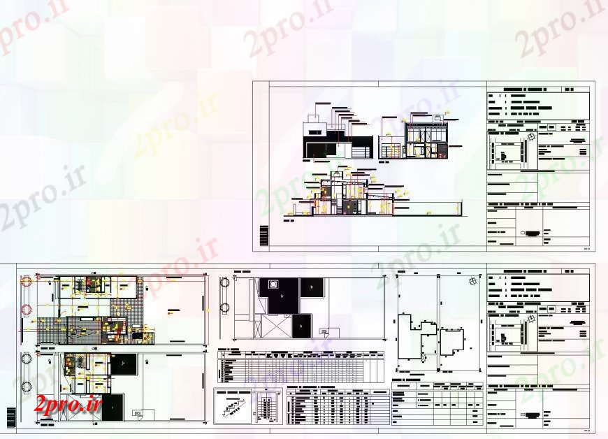 دانلود نقشه مسکونی ، ویلایی ، آپارتمان نما و طراحی ویلا جزئیات 12 در 15 متر (کد133885)