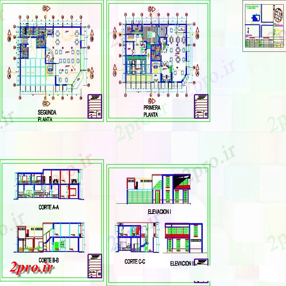 دانلود نقشه هتل - رستوران - اقامتگاه رستوران 17 در 30 متر (کد133888)