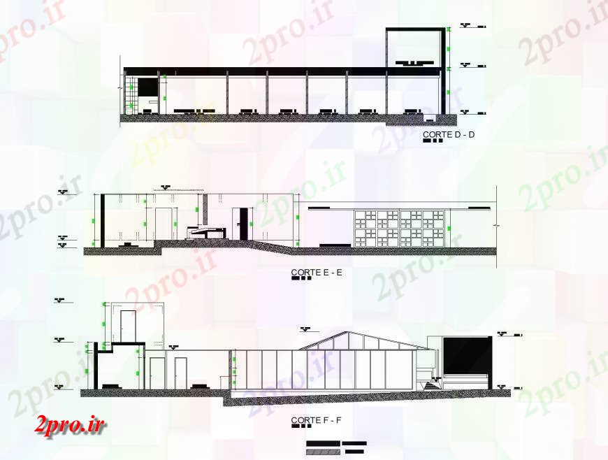 دانلود نقشه ساختمان اداری - تجاری - صنعتی بخش آبگرم Trujillo در 26 در 27 متر (کد133974)