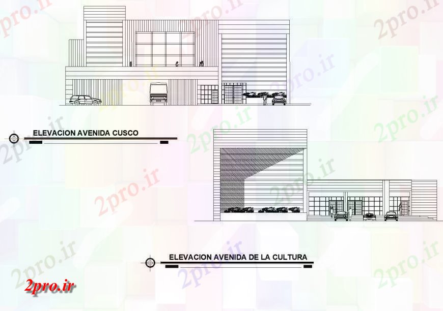 دانلود نقشه هایپر مارکت - مرکز خرید - فروشگاه نما از اتاق 49 در 51 متر (کد133979)