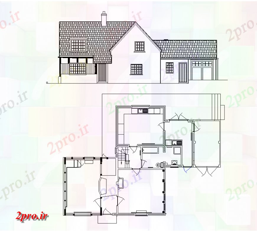 دانلود نقشه مسکونی  ، ویلایی ، آپارتمان  طرحی و نما ویلا معماری   (کد134041)