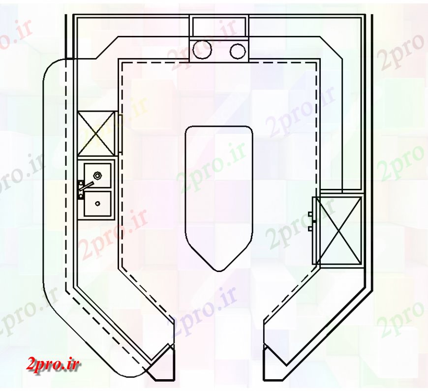 دانلود نقشه آشپزخانه طراحی آشپزخانه (کد134047)