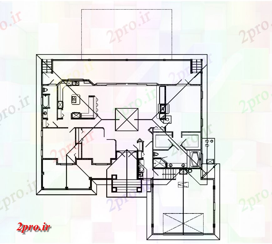 دانلود نقشه مسکونی  ، ویلایی ، آپارتمان  طرحی خانه با معماری جزئیات (کد134049)