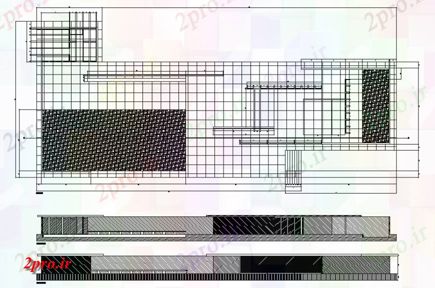 دانلود نقشه معماری معروف طبقه طراحی و نما ساخت 28 در 62 متر (کد134115)