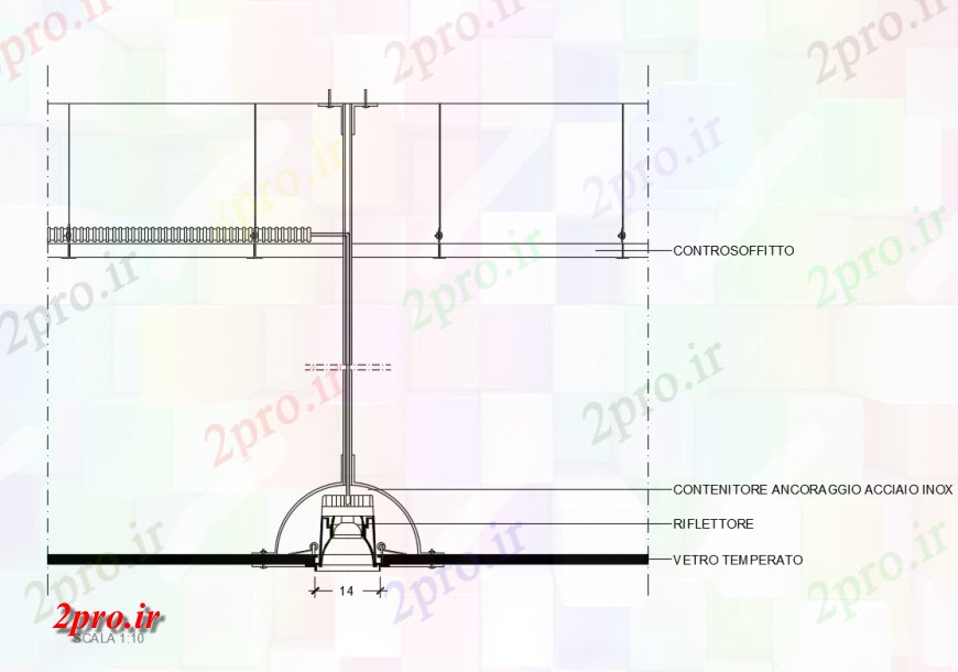 دانلود نقشه طراحی جزئیات ساختار شمارنده سقف طرحی  (کد134154)