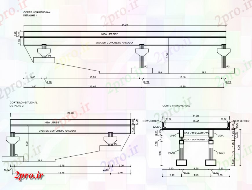 دانلود نقشه جزئیات ساخت پل باغ  پل ساختار سازنده جزئیات (کد134226)