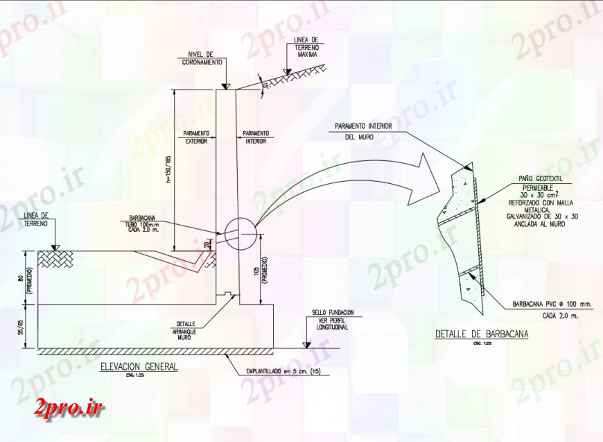 دانلود نقشه طراحی جزئیات ساختار نما و ساختار جزئیات عمومی با حفظ دیوار (کد134259)