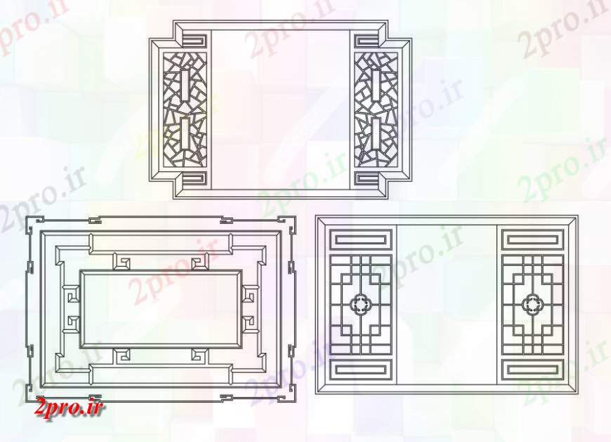 دانلود نقشه جزئیات طراحی در و پنجره  طراحی معماری از پنجره جزئیات (کد134282)