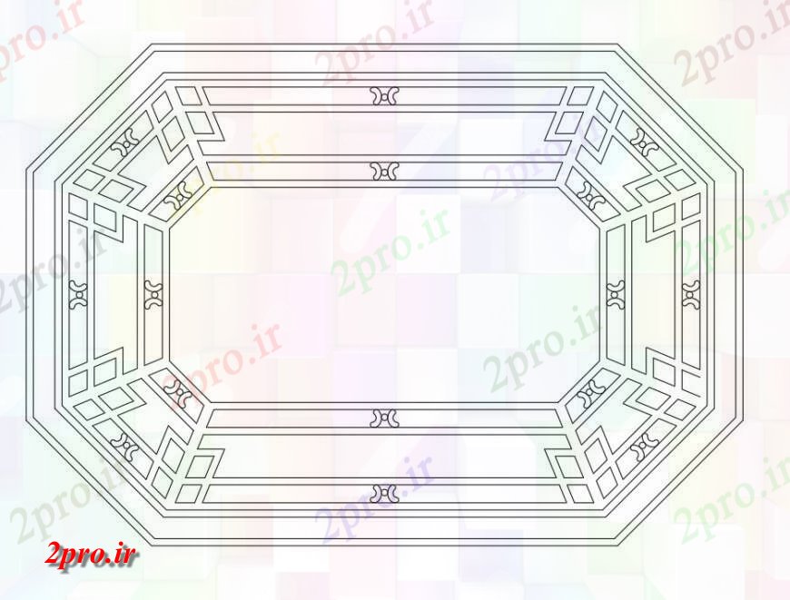 دانلود نقشه جزئیات طراحی در و پنجره  سوراخ اصلی پنجره چوبی طراحی و طرحی بندی  (کد134283)