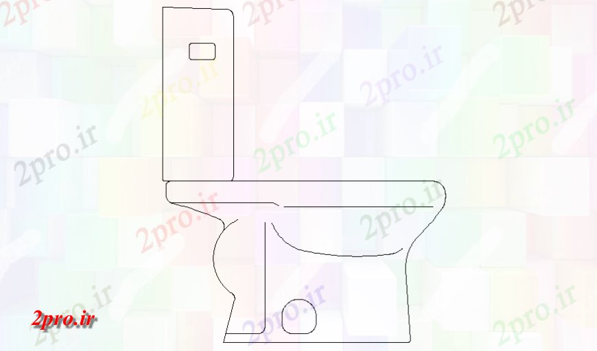 دانلود نقشه بلوک های بهداشتی طراحی جزئیات از یک سبک  توالت غربی  (کد134361)