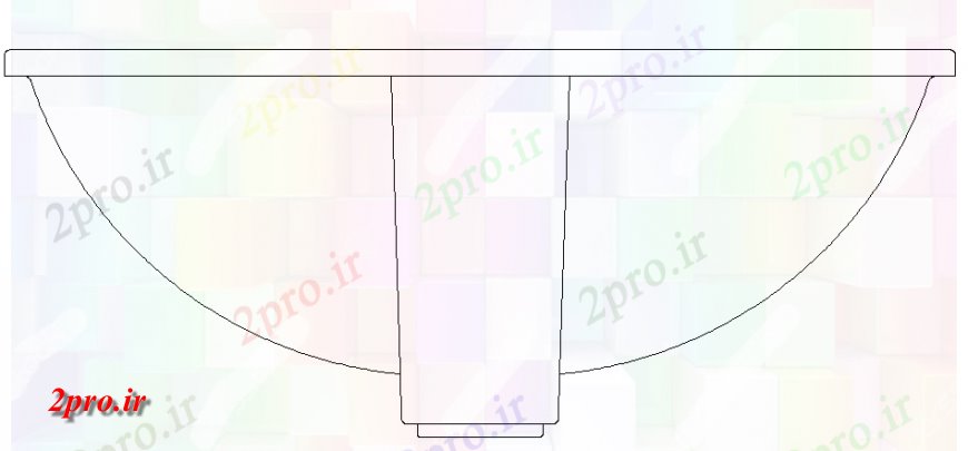 دانلود نقشه بلوک های بهداشتی نزول از شستشو حوضه طراحی  (کد134369)