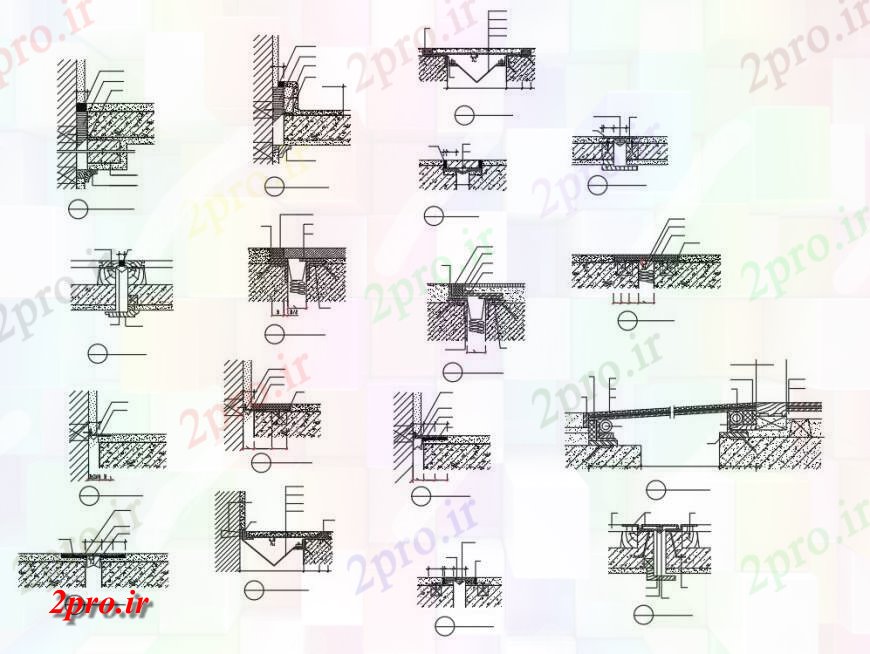 دانلود نقشه ساختمان اداری - تجاری - صنعتی زیرزمین طرحی ساخت و ساز جزئیات (کد134382)