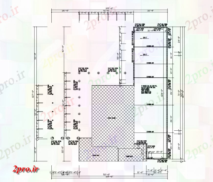 دانلود نقشه کارخانه صنعتی  ، کارگاه طراحی طرحی صنعتی  با جزئیات معماری (کد134431)