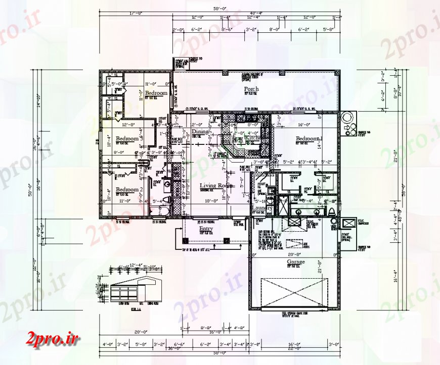 دانلود نقشه مسکونی  ، ویلایی ، آپارتمان  طراحی مسکن با طرحی معماری (کد134440)