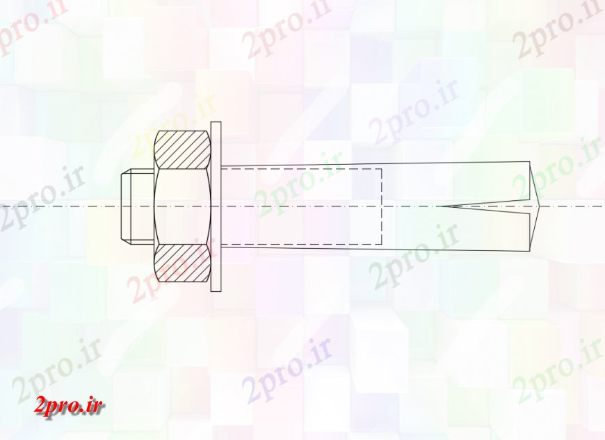 دانلود نقشه طراحی جزئیات ساختار پرون فیشر بالای صفحه   (کد134465)