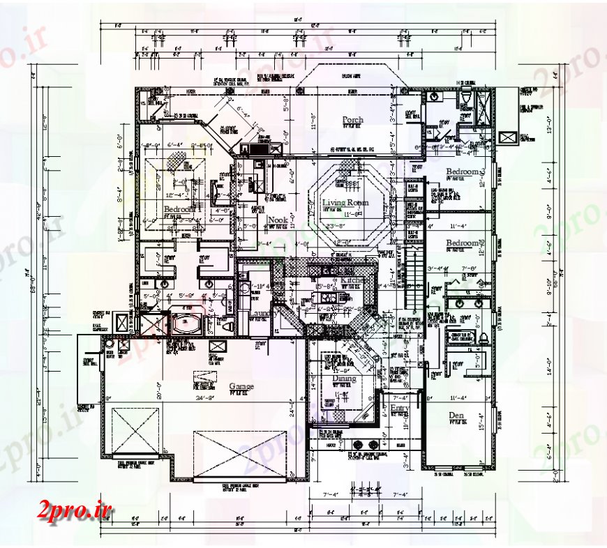 دانلود نقشه مسکونی  ، ویلایی ، آپارتمان  طراحی مسکونی با طرحی معماری (کد134472)