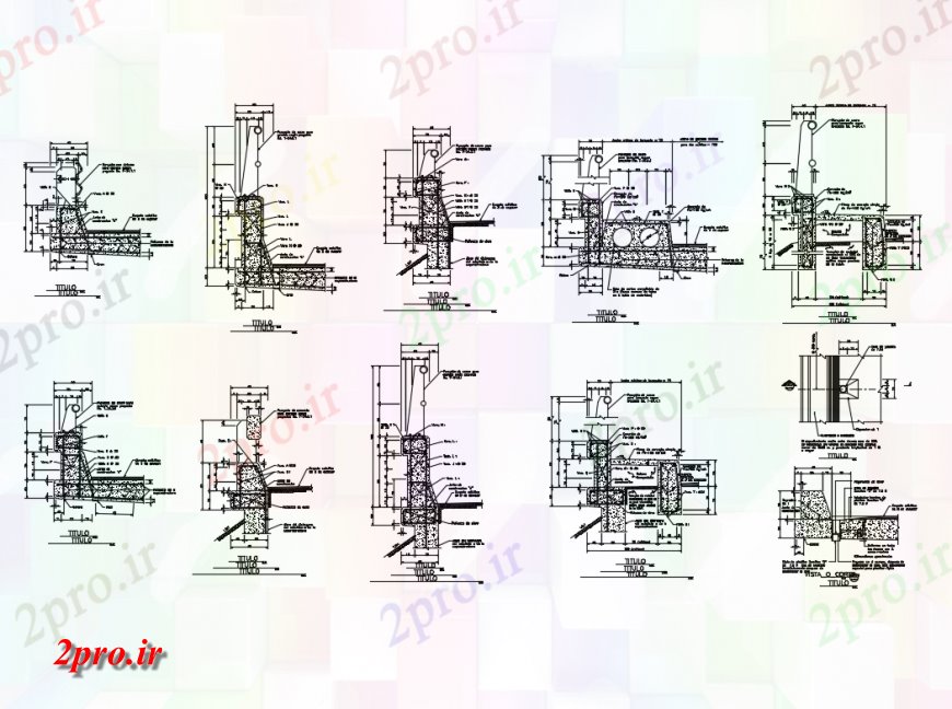 دانلود نقشه طراحی جزئیات ساختار قفسه بندی در کوچه ایستاده و یا ساختار فوق العاده سازنده جزئیات (کد134478)