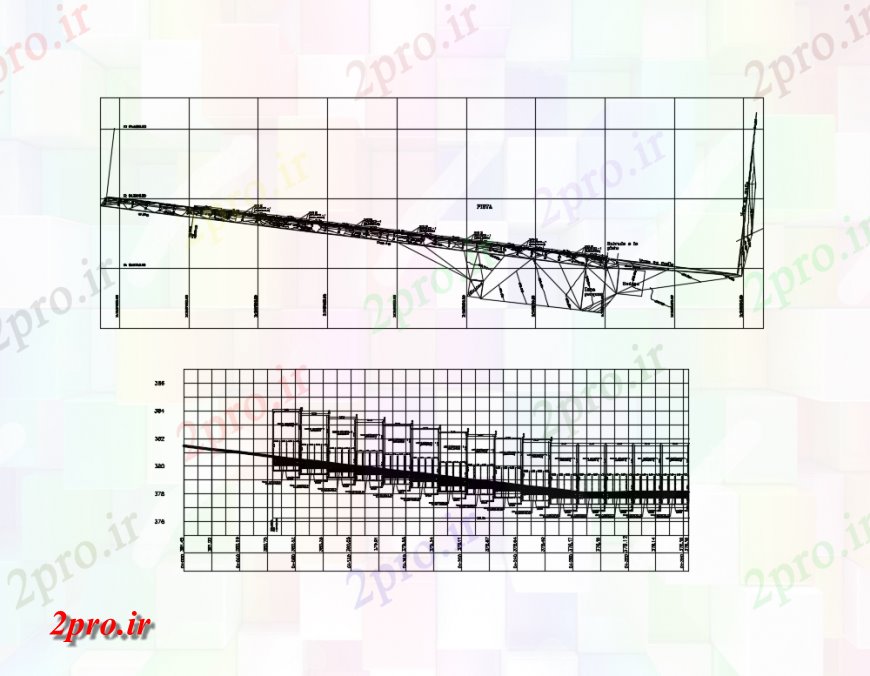 دانلود نقشه جزئیات پله و راه پله  بتن دال  ساخت و ساز طراحی جزئیات  (کد134515)