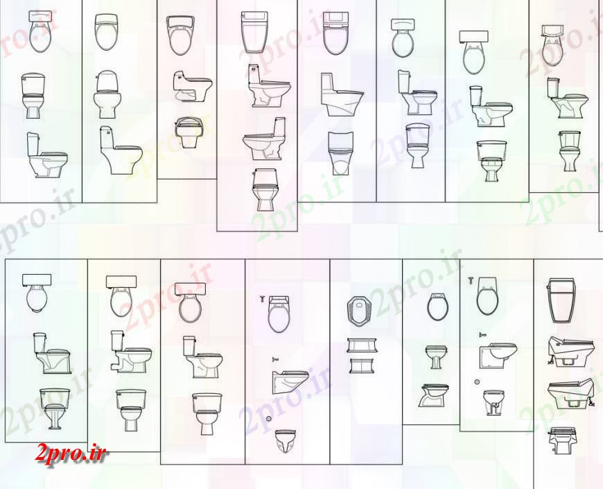 دانلود نقشه جزئیات لوله کشی جزئیات آب بسته (کد134518)