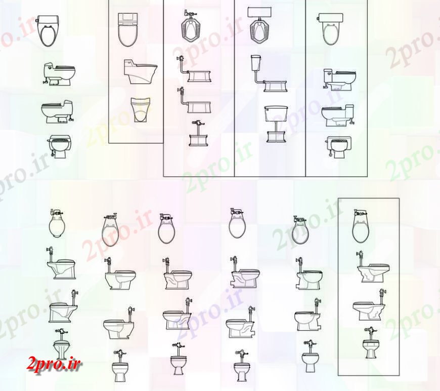 دانلود نقشه جزئیات لوله کشی نما آب طرحی بسته  (کد134519)