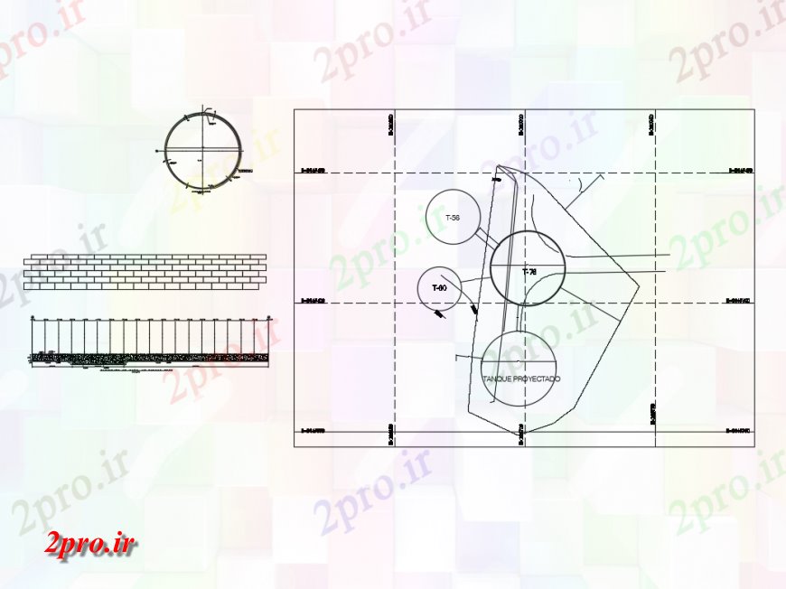 دانلود نقشه طراحی جزئیات ساختار دیوار آجری  مهار ساختار  (کد134536)