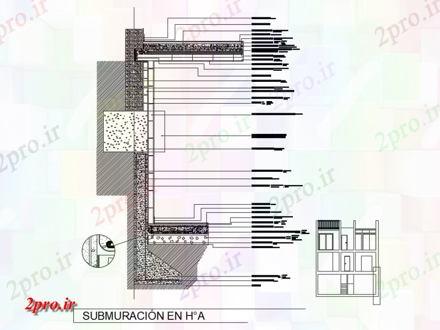 دانلود نقشه مسکونی  ، ویلایی ، آپارتمان  تنها خانه کفپوش جلو جزئیات مقطعی سازنده  (کد134552)