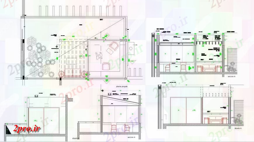 دانلود نقشه کارخانه صنعتی  ، کارگاه طرحی جزئیات کلاه فرنگی و بخش  (کد134615)