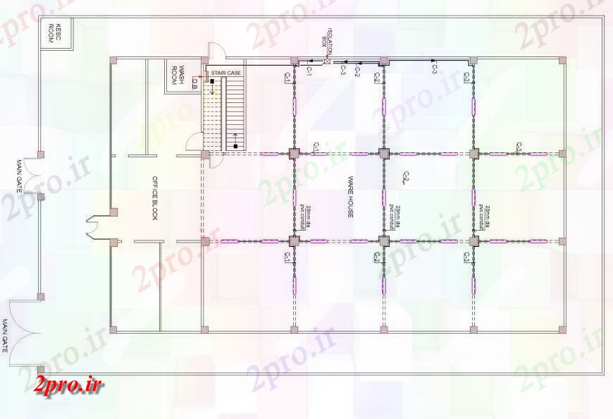 دانلود نقشه مسکونی ، ویلایی ، آپارتمان CS انبار خانه خط طرحی جزئیات 19 در 30 متر (کد134630)