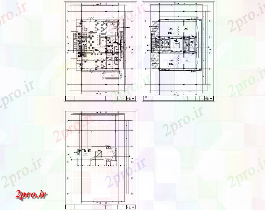 دانلود نقشه مسکونی  ، ویلایی ، آپارتمان  برنامه ریزی خانه باشگاه جزئیات (کد134656)