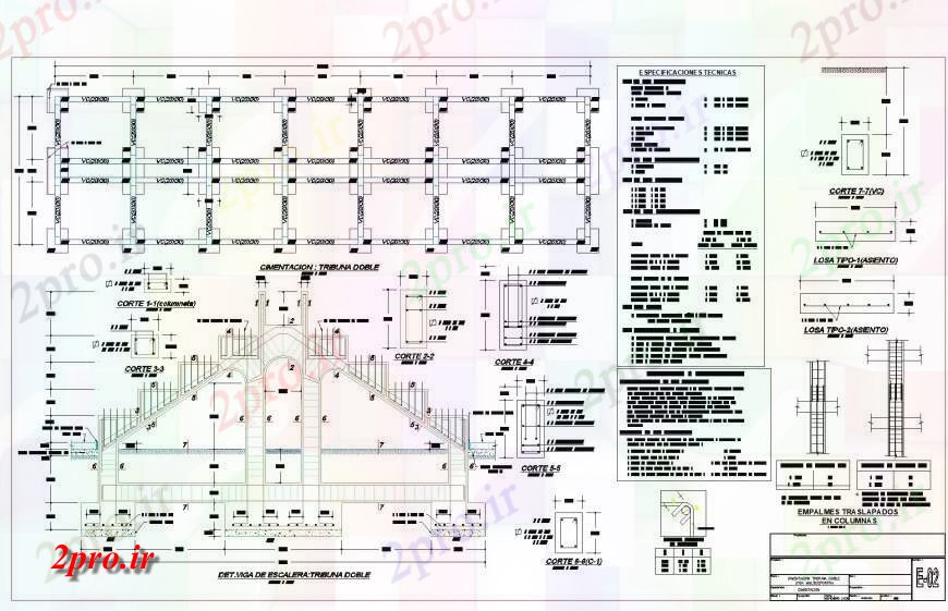 دانلود نقشه طراحی اتوکد پایه بنیاد طرحی و سقف بخش   (کد134665)