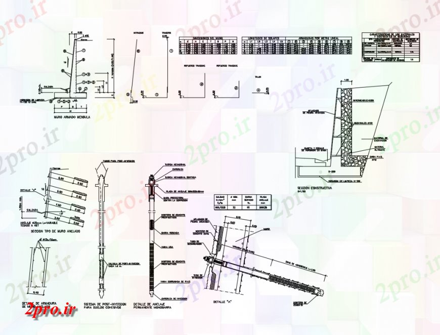 دانلود نقشه طراحی جزئیات ساختار سیستم پس از تزریق برای کف منسجم زره  ساختار طراحی جزئیات  (کد134693)