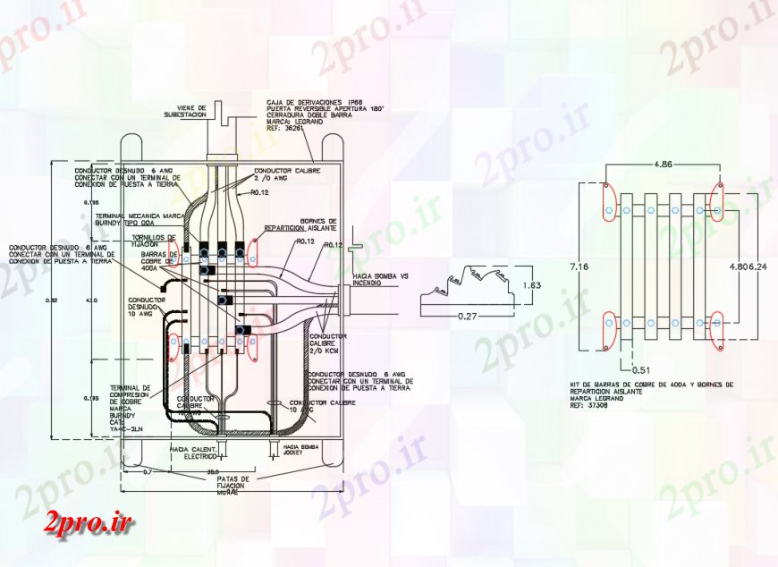 دانلود نقشه اتوماسیون و نقشه های برق جعبه های اتصال  برق ساختار طراحی جزئیات  (کد134700)