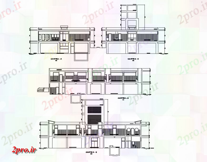 دانلود نقشه بیمارستان - درمانگاه - کلینیک کلینیک پزشکی همه بخش طرفه 15 در 26 متر (کد134734)