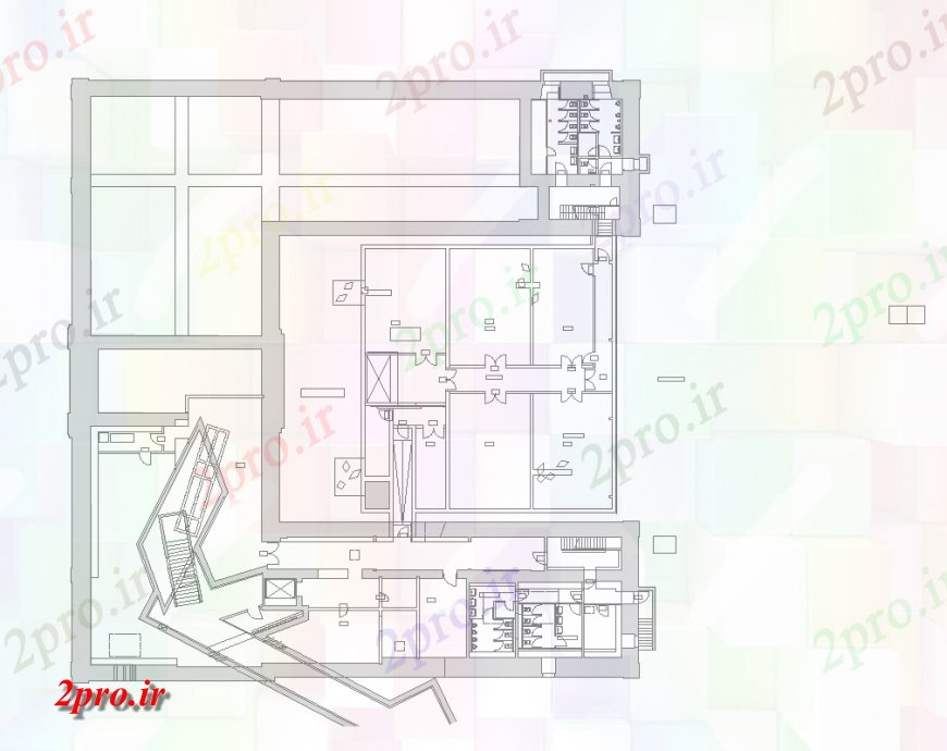 دانلود نقشه مسکونی  ، ویلایی ، آپارتمان  طرحی منطقه مسکونی با جزئیات معماری (کد134737)