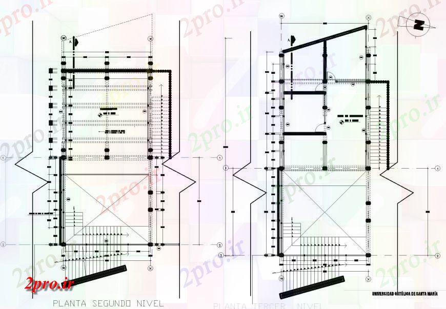 دانلود نقشه طراحی جزئیات ساختار طبقه دوم و تراس طرحی ساختاری  چیدمان (کد134770)