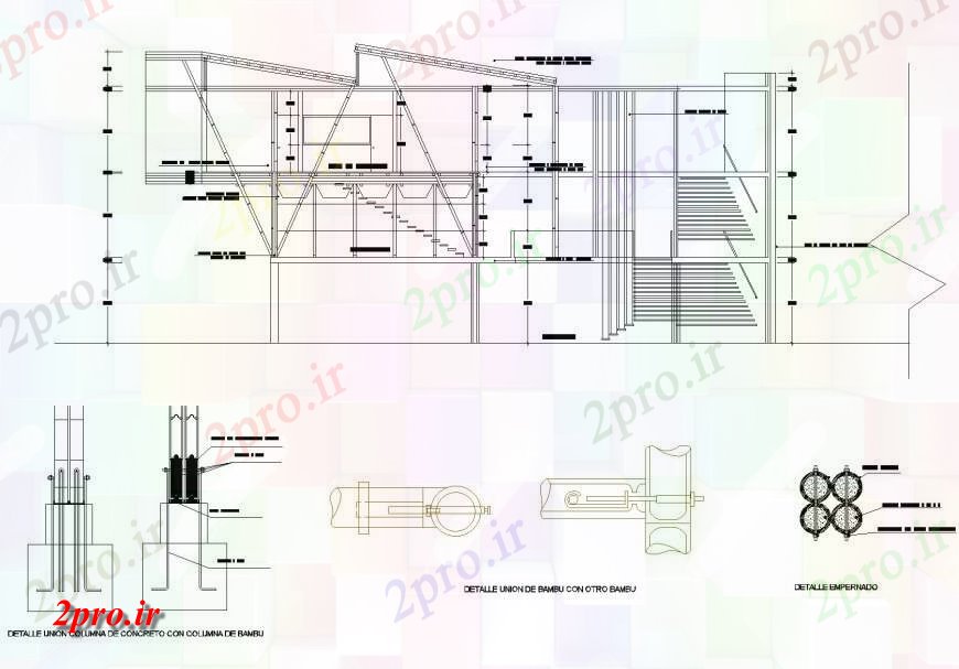 دانلود نقشه طراحی اتوکد پایه بخش از ساختمان های تجاری و پایه و اساس   (کد134772)